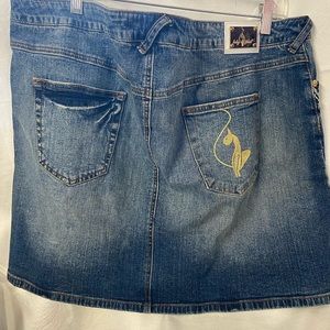 Baby phat plus size jeans skirt